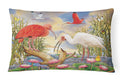 Scarlet And White Ibis Decorative Throw Pillow 12x16 Indoor Outdoor Accent Cushion, Fabric Cover with Insert for Sofa, Bed, Porch & Living Room