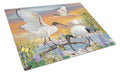 Sacred Ibis Cutting Board Tempered Glass Kitchen Cutting Surface, Heat Resistant Chopping, Non-Slip Feet, Food Prep & Serving