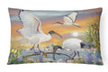 Sacred Ibis Decorative Throw Pillow 12x16 Indoor Outdoor Accent Cushion, Fabric Cover with Insert for Sofa, Bed, Porch & Living Room