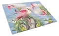 Roseate Spoonbill Cutting Board Tempered Glass Kitchen Cutting Surface, Heat Resistant Chopping, Non-Slip Feet, Food Prep & Serving