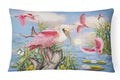 Roseate Spoonbill Decorative Throw Pillow 12x16 Indoor Outdoor Accent Cushion, Fabric Cover with Insert for Sofa, Bed, Porch & Living Room