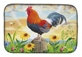 Rooster At Dawn Dish Drying Mat Absorbent Dish Drying Mat Pad for Kitchen Counter Dish Drainer Mat for Countertop, 14 x 21", Multicolor