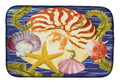 Nautilus And Gulf And Sundial Dish Drying Mat Absorbent Dish Drying Mat Pad for Kitchen Counter Dish Drainer Mat for Countertop, 14 x 21", Multicolor