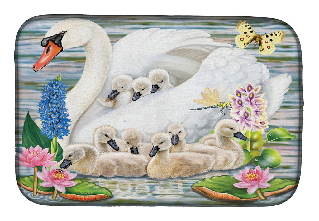 Mother Swan Dish Drying Mat Absorbent Dish Drying Mat Pad for Kitchen Counter Dish Drainer Mat for Countertop, 14 x 21", Multicolor