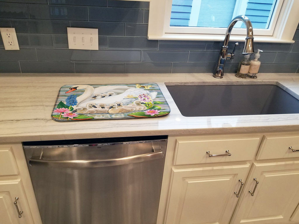 Mother Swan Dish Drying Mat Absorbent Dish Drying Mat Pad for Kitchen Counter Dish Drainer Mat for Countertop, 14 x 21", Multicolor