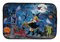 Littlest Witch's Halloween Party Dish Drying Mat Absorbent Dish Drying Mat Pad for Kitchen Counter Dish Drainer Mat for Countertop, 14 x 21", Multicolor