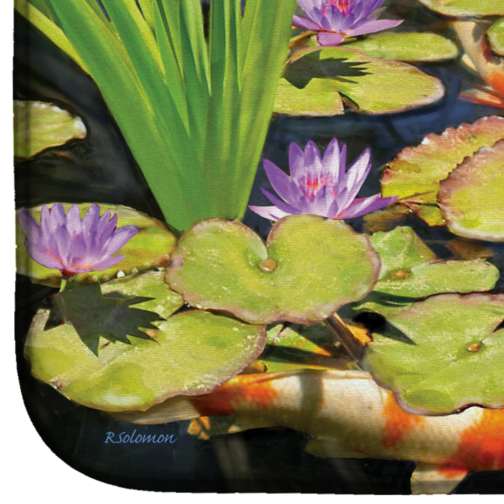Koi Pond II Dish Drying Mat Absorbent Dish Drying Mat Pad for Kitchen Counter Dish Drainer Mat for Countertop, 14 x 21", Multicolor