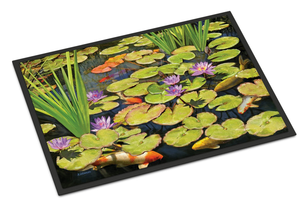 Koi Pond II Doormat Indoor Outdoor 24H X 36W Front Door Mat Rugs for Entryway, Non Slip Washable Low Pile,