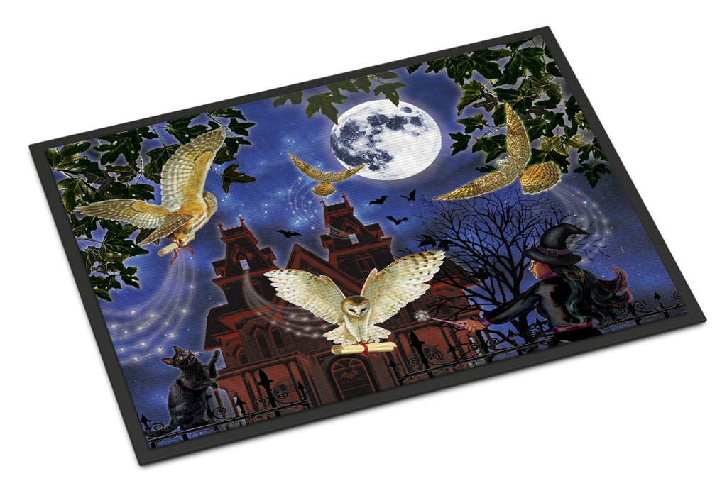 Halloween Owl Express Doormat Indoor Outdoor 24H X 36W Front Door Mat Rugs for Entryway, Non Slip Washable Low Pile,