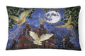 Halloween Owl Express Decorative Throw Pillow 12x16 Indoor Outdoor Accent Cushion, Fabric Cover with Insert for Sofa, Bed, Porch & Living Room