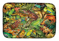 Frogs Dish Drying Mat Absorbent Dish Drying Mat Pad for Kitchen Counter Dish Drainer Mat for Countertop, 14 x 21", Multicolor
