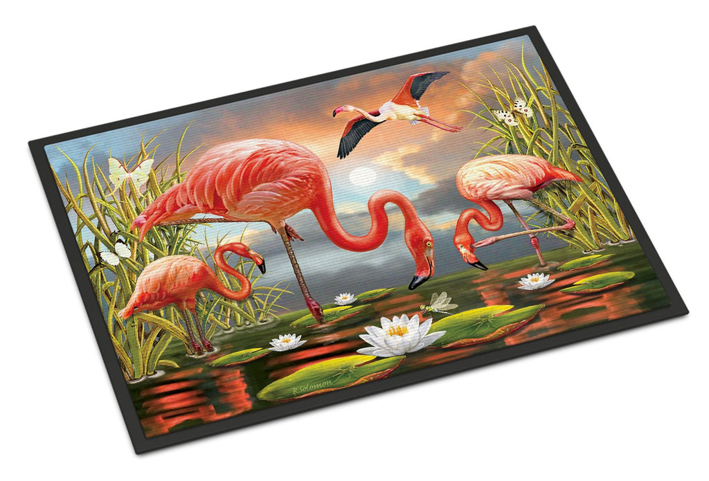 Flamingos Doormat Indoor Outdoor 24H X 36W Front Door Mat Rugs for Entryway, Non Slip Washable Low Pile,