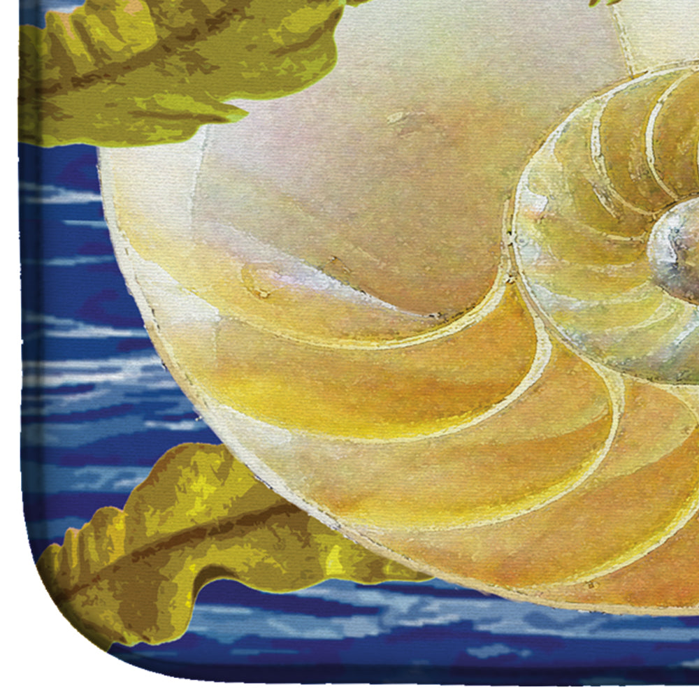 Cut Nautilus And Starfish Dish Drying Mat Absorbent Dish Drying Mat Pad for Kitchen Counter Dish Drainer Mat for Countertop, 14 x 21", Multicolor
