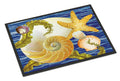 Cut Nautilus And Starfish Doormat Indoor Outdoor 24H X 36W Front Door Mat Rugs for Entryway, Non Slip Washable Low Pile,