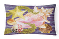 Conch And Starfish Decorative Throw Pillow 12x16 Indoor Outdoor Accent Cushion, Fabric Cover with Insert for Sofa, Bed, Porch & Living Room