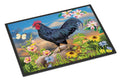 Black Rooster Doormat Indoor Outdoor 24H X 36W Front Door Mat Rugs for Entryway, Non Slip Washable Low Pile,