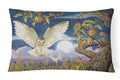 Barn Owl In The Apple Orchard Decorative Throw Pillow 12x16 Indoor Outdoor Accent Cushion, Fabric Cover with Insert for Sofa, Bed, Porch & Living Room