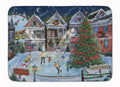 Christmas Family Skate Night Memory Foam Kitchen Mat Machine Washable Anti-Fatigue Cushion Comfort Bath or Kitchen Rug