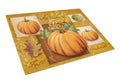 Fall Harvest Pumpkins Cutting Board Tempered Glass Kitchen Cutting Surface, Heat Resistant Chopping, Non-Slip Feet, Food Prep & Serving