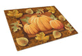 Pumpkins and Fall Leaves Cutting Board Tempered Glass Kitchen Cutting Surface, Heat Resistant Chopping, Non-Slip Feet, Food Prep & Serving