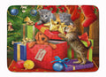 Kittens Return Puppy to Santa Claus Memory Foam Kitchen Mat Machine Washable Anti-Fatigue Cushion Comfort Bath or Kitchen Rug