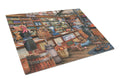The Good Old Days Cutting Board Tempered Glass Kitchen Cutting Surface, Heat Resistant Chopping, Non-Slip Feet, Food Prep & Serving