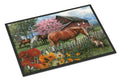 Horses Chatting with The Neighbors Doormat Indoor Outdoor 18H X 27W Front Door Mat Rugs for Entryway, Non Slip Washable