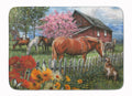 Horses Chatting with The Neighbors Memory Foam Kitchen Mat Machine Washable Anti-Fatigue Cushion Comfort Bath or Kitchen Rug