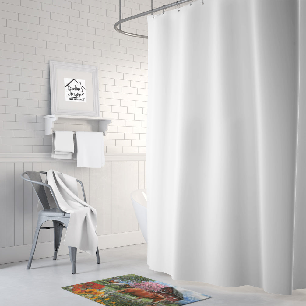 Horses Chatting with The Neighbors Memory Foam Kitchen Mat Machine Washable Anti-Fatigue Cushion Comfort Bath or Kitchen Rug