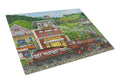 Railroad Train Next Stop Pleasant Valley Cutting Board Tempered Glass Kitchen Cutting Surface, Heat Resistant Chopping, Non-Slip Feet, Food Prep & Serving