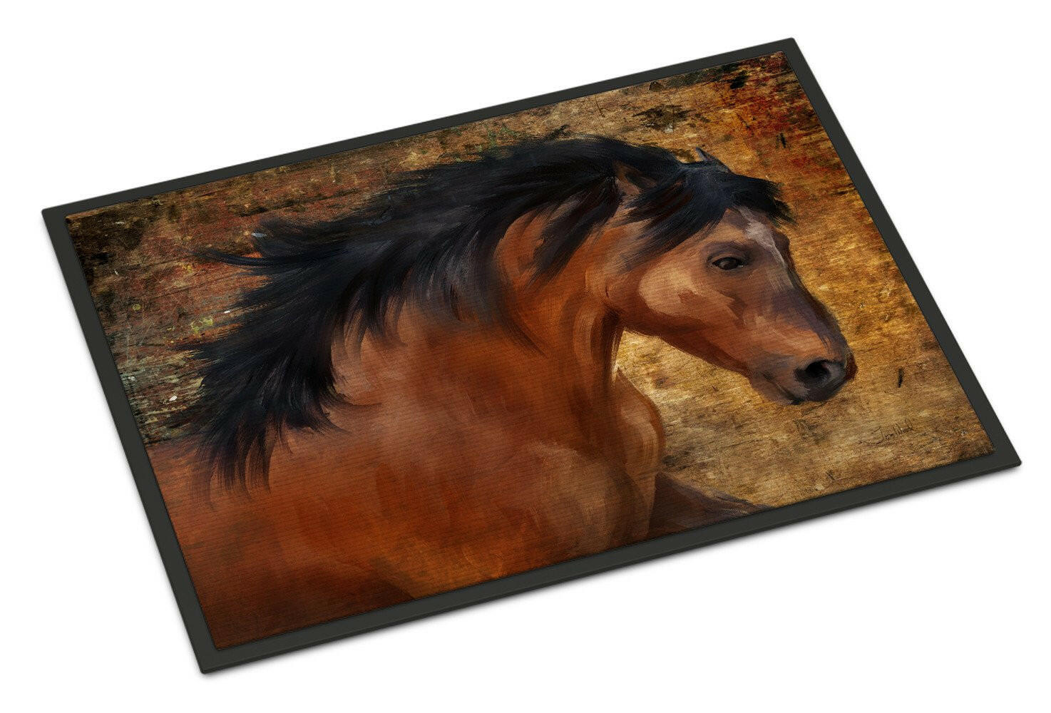 Wild Horse Doormat Indoor Outdoor 24H X 36W Front Door Mat Rugs for Entryway, Non Slip Washable Low Pile,
