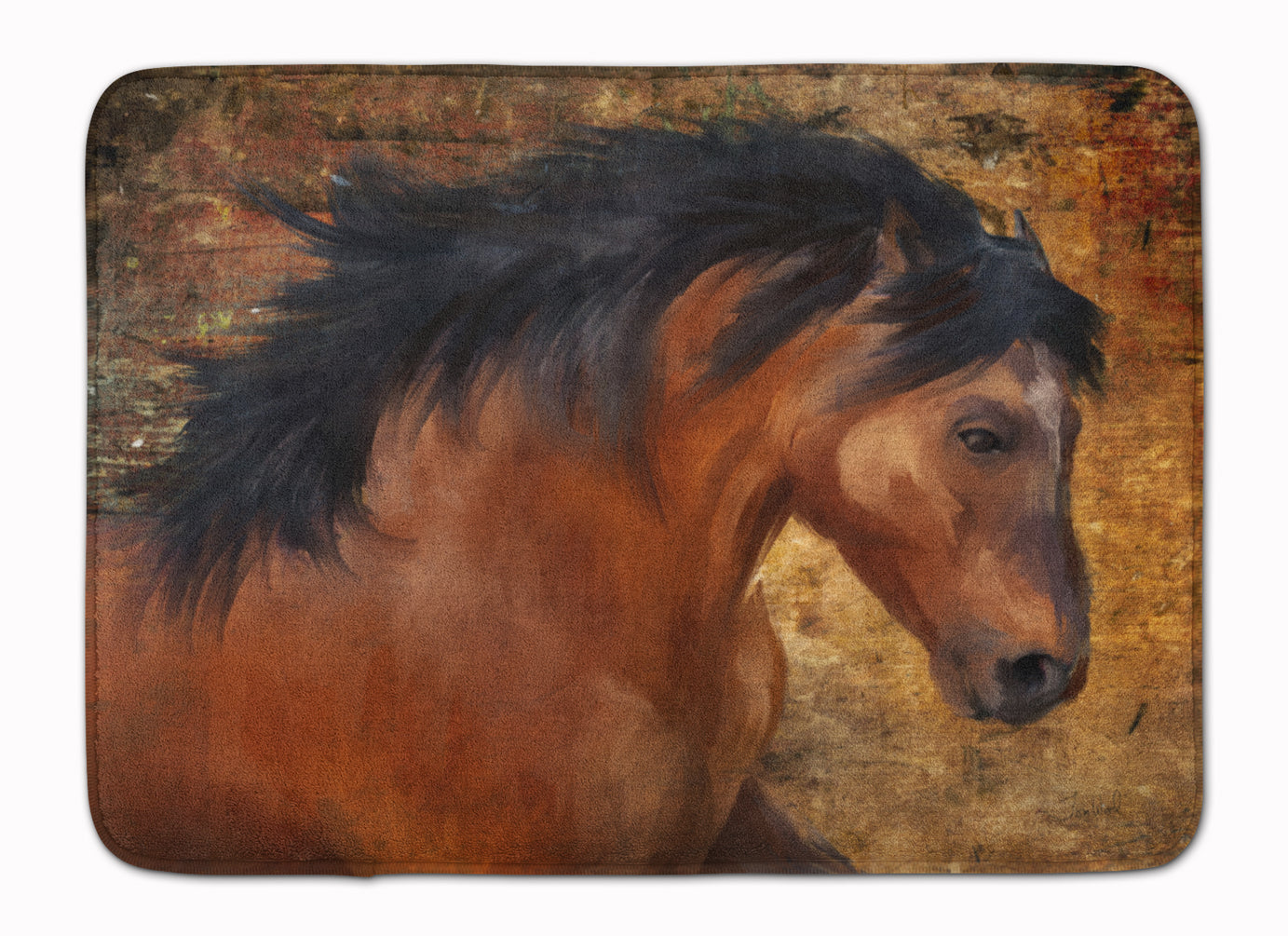 Wild Horse Memory Foam Kitchen Mat Machine Washable Anti-Fatigue Cushion Comfort Bath or Kitchen Rug