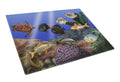 Undersea Fantasy 1 Cutting Board Tempered Glass Kitchen Cutting Surface, Heat Resistant Chopping, Non-Slip Feet, Food Prep & Serving