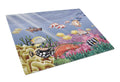 Undersea Fantasy 7 Cutting Board Tempered Glass Kitchen Cutting Surface, Heat Resistant Chopping, Non-Slip Feet, Food Prep & Serving