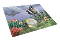 Undersea Fantasy 9 Cutting Board Tempered Glass Kitchen Cutting Surface, Heat Resistant Chopping, Non-Slip Feet, Food Prep & Serving