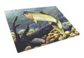Rainbow Trout Cutting Board Tempered Glass Kitchen Cutting Surface, Heat Resistant Chopping, Non-Slip Feet, Food Prep & Serving