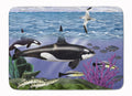 Whale Orcas Memory Foam Kitchen Mat Machine Washable Anti-Fatigue Cushion Comfort Bath or Kitchen Rug