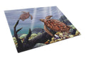 Sea Turtles Cutting Board Tempered Glass Kitchen Cutting Surface, Heat Resistant Chopping, Non-Slip Feet, Food Prep & Serving