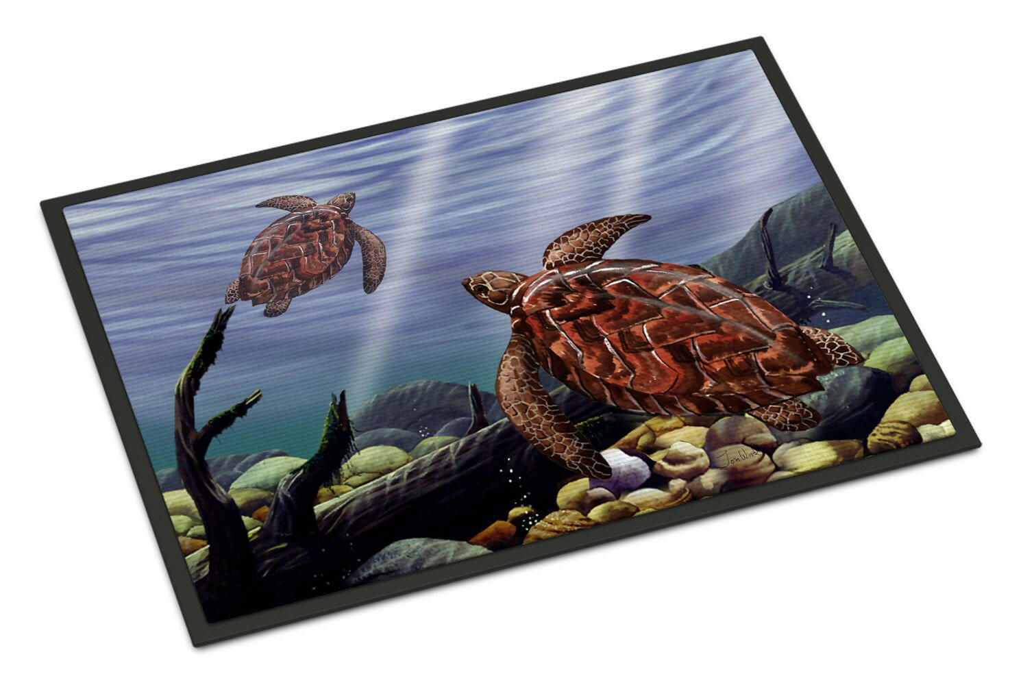 Sea Turtles Doormat Indoor Outdoor 18H X 27W Front Door Mat Rugs for Entryway, Non Slip Washable