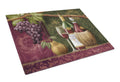 Wine Chateau Roma Cutting Board Tempered Glass Kitchen Cutting Surface, Heat Resistant Chopping, Non-Slip Feet, Food Prep & Serving