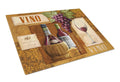 Vino Wine Cutting Board Tempered Glass Kitchen Cutting Surface, Heat Resistant Chopping, Non-Slip Feet, Food Prep & Serving