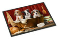 Beagle, Boston Terrier and Jack Russel in the Tub Doormat Indoor Outdoor 24H X 36W Front Door Mat Rugs for Entryway, Non Slip Washable Low Pile,