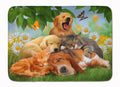 Golden Retriever, Labrador and Basset Hound Sleepy Heads Memory Foam Kitchen Mat Machine Washable Anti-Fatigue Cushion Comfort Bath or Kitchen Rug