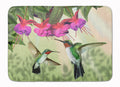 Fuchsia and Hummingbirds Memory Foam Kitchen Mat Machine Washable Anti-Fatigue Cushion Comfort Bath or Kitchen Rug