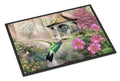 Garden Gazebo Hummingbird Doormat Indoor Outdoor 18H X 27W Front Door Mat Rugs for Entryway, Non Slip Washable