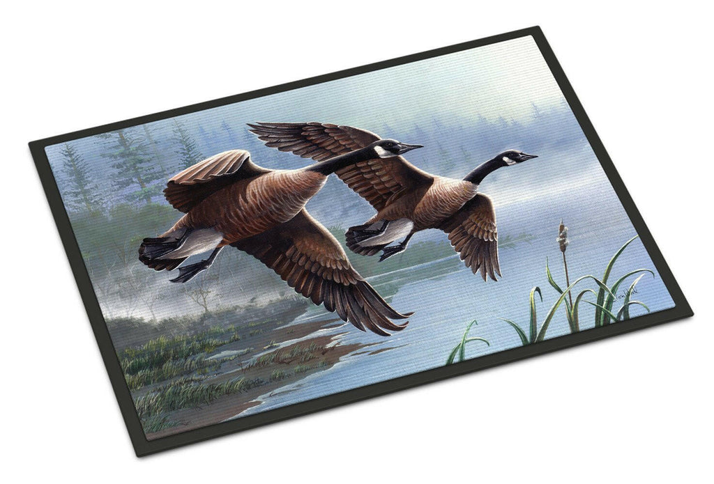 Geese on the Wing Doormat Indoor Outdoor 24H X 36W Front Door Mat Rugs for Entryway, Non Slip Washable Low Pile,