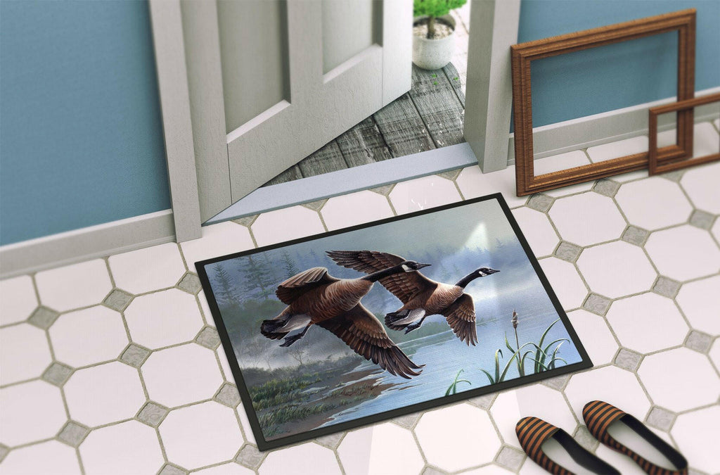 Geese on the Wing Doormat Indoor Outdoor 24H X 36W Front Door Mat Rugs for Entryway, Non Slip Washable Low Pile,