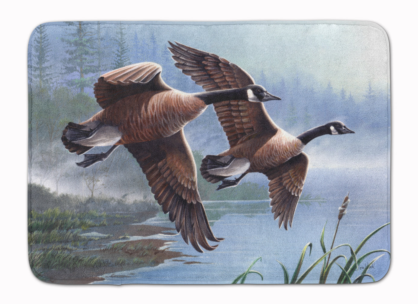 Geese on the Wing Memory Foam Kitchen Mat Machine Washable Anti-Fatigue Cushion Comfort Bath or Kitchen Rug