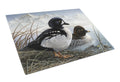 Goldeneye Ducks in the Water Cutting Board Tempered Glass Kitchen Cutting Surface, Heat Resistant Chopping, Non-Slip Feet, Food Prep & Serving