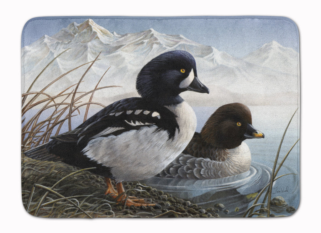 Goldeneye Ducks in the Water Memory Foam Kitchen Mat Machine Washable Anti-Fatigue Cushion Comfort Bath or Kitchen Rug